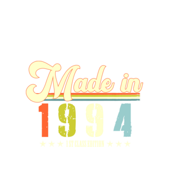made in 1994, 1st class edition, születésnap, 1994-ben készült minta fehér pólón