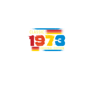 classic, original edition, retro, vintage évszám, születésnapi dátum, 1973 minta fekete pólón