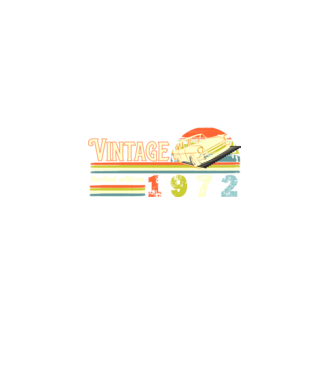 vintage, limited edidtion, retro születésnapi felirat, évszám veterán autóval, 1972 minta farmerkék pólón