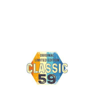 original classic limited edition embléma 59 éves születésnapra minta fehér pólón