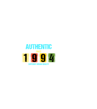 AUTHENTIC SINCE 1994, SUPERIOR URBAN QUALITY, 1994-BEN SZÜLETETT minta sötétkék pólón