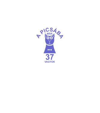 A PICSÁBA már 37 vagyok minta királykék pólón