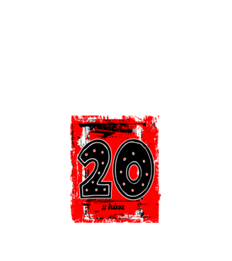 grunge évszám hashtag húsz 20 éves minta fekete pólón