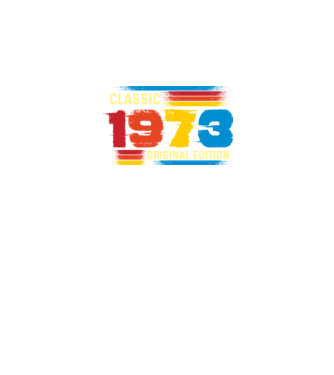 classic, original edition, retro, vintage évszám, születésnapi dátum, 1973 minta fekete pólón