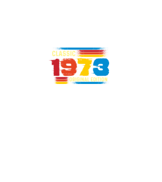 classic, original edition, retro, vintage évszám, születésnapi dátum, 1973 minta fekete pólón