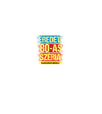 EREDEDI 80-AS SZÉRIA KLASSZKUS MODELL, RETRO SZÜLETÉSNAP minta farmerkék pólón