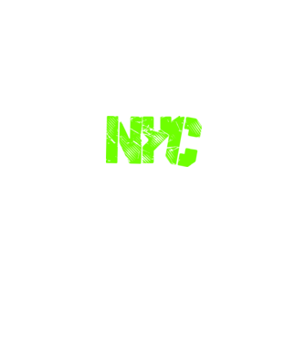 nyc neon green minta fekete pólón