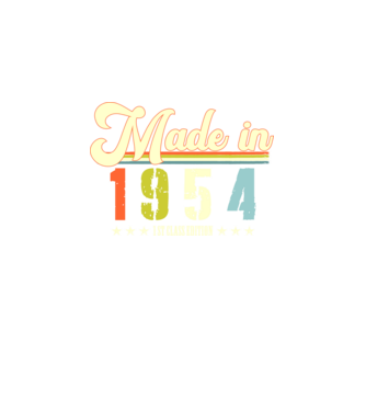 made in 1954, 1st class edition, születésnap, 1954-ben készült minta fekete pólón