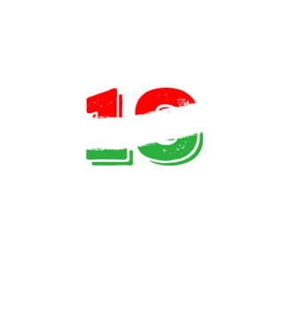 magyar trikolor, piros fehér zöld szám 19 minta fekete pólón