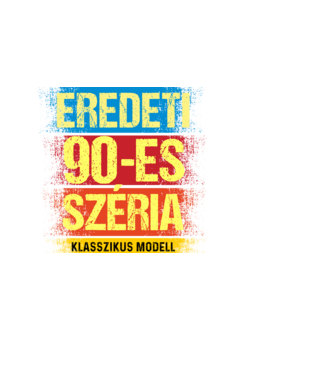 EREDEDI 90-ES SZÉRIA KLASSZKUS MODELL, RETRO SZÜLETÉSNAP minta fekete pólón