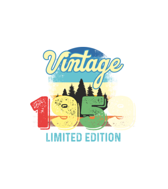 vintage évszám, limited edition, 1959-ben születetteknek minta fehér pólón