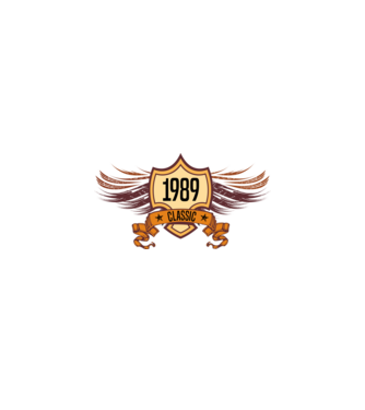 classic szülinapi embléma 1989 minta fekete pólón