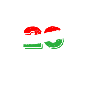 magyar trikolor, piro fehér zöld szám 20 minta fekete pólón