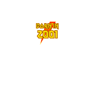 heavy metal born in 2001 minta fekete pólón