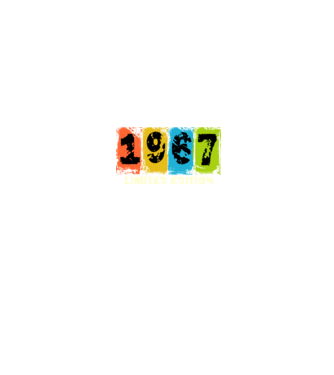 grunge évszám, limited edition felirattal, születésnapi dátum, 1967 minta fekete pólón