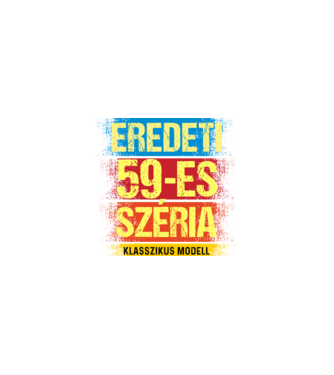EREDEDI 59-ES SZÉRIA KLASSZKUS MODELL, RETRO SZÜLETÉSNAP minta fekete pólón