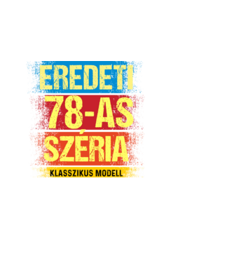 EREDEDI 78-AS SZÉRIA KLASSZKUS MODELL, RETRO SZÜLETÉSNAP minta fekete pólón