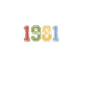 born in 1981 születésnapi felirat minta fekete pólón