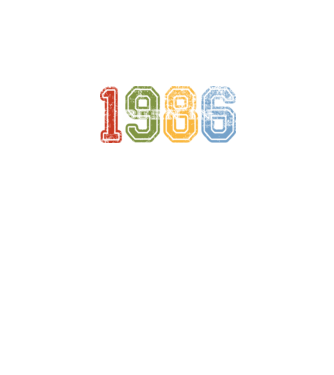 born in 1986 születésnapi felirat minta fekete pólón
