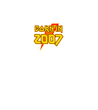heavy metal born in 2007 minta fekete pólón