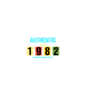 AUTHENTIC SINCE 1982, SUPERIOR URBAN QUALITY, 1982-BeN SZÜLETETT minta homokszín pólón