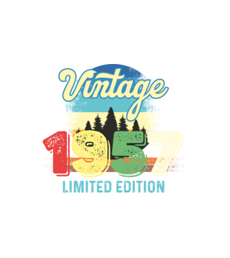 vintage évszám, limited edition, 1957-ben születetteknek minta fehér pólón