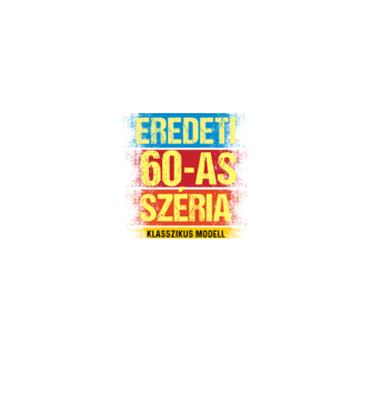 EREDEDI 60-AS SZÉRIA KLASSZKUS MODELL, RETRO SZÜLETÉSNAP minta királykék pólón