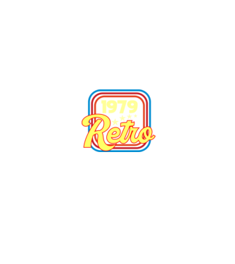 retro születésnapi felirat dátummal 1979 minta fekete pólón