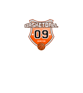 Basketball mezszám. születésnap szülinapi logó 09 éves minta fehér pólón