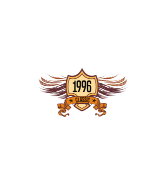 classic szülinapi embléma 1996 minta fehér pólón