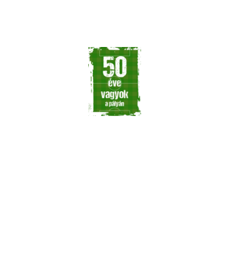 50 éve vagyok a pályán, focistás szülinap minta királykék pólón