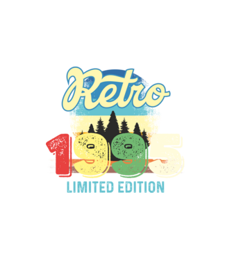 retro évszám, limited edition, 1995-ben születetteknek minta fehér pólón