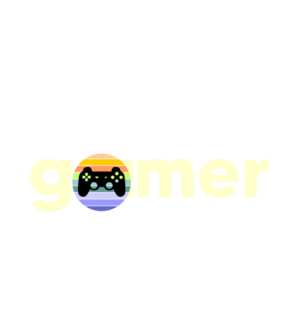 gamer felirat minta fehér pólón