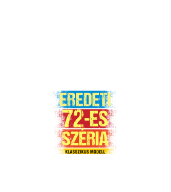 EREDEDI 72-ES SZÉRIA KLASSZKUS MODELL, RETRO SZÜLETÉSNAP minta fehér pólón
