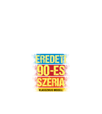 EREDEDI 90-ES SZÉRIA KLASSZKUS MODELL, RETRO SZÜLETÉSNAP minta fehér pólón