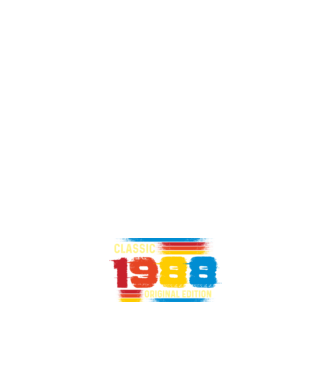classic, original edition, retro, vintage évszám, születésnapi dátum, 1988 minta sötétkék pólón