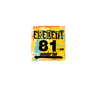 eredeti széria grunge graffiti 81-es. 81 éves minta fekete pólón