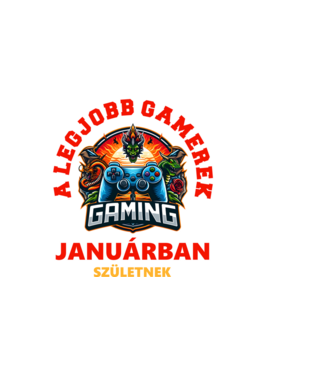 A LEGJOBB GAMEREK JANUÁRBAN SZÜLETNEK minta sötétkék pólón