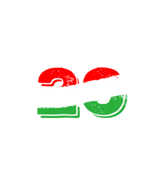 magyar trikolor, piro fehér zöld szám 20 minta fekete pólón