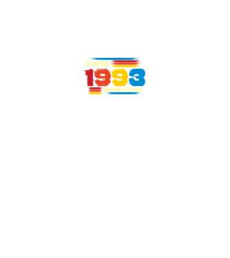 classic, original edition, retro, vintage évszám, születésnapi dátum, 1993 minta fekete pólón
