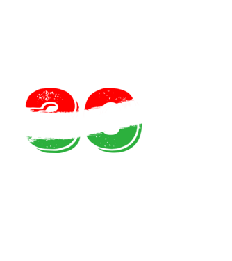 magyar trikolor, piro fehér zöld szám 30 minta fekete pólón