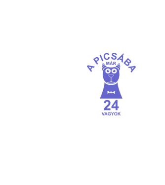 A PICSÁBA már 24 vagyok minta neonsárga pólón