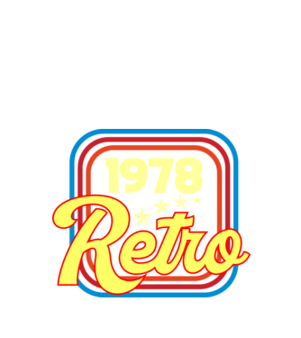 retro születésnapi felirat dátummal 1978 minta fekete pólón