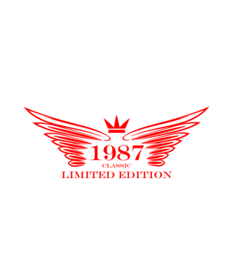 classic limited edition wing, szárnyas koronás születésnapi embléma 1987 minta fehér pólón
