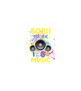 born to be music születésnapi DJ ,1988-ban született minta fekete pólón