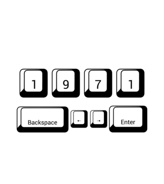 1971, születésnap, számítógép billentyűzet, backspace enter,gamer minta fehér pólón