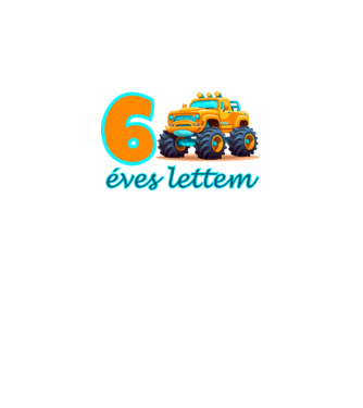 6 éves lettem monster truck minta világos rózsaszín pólón