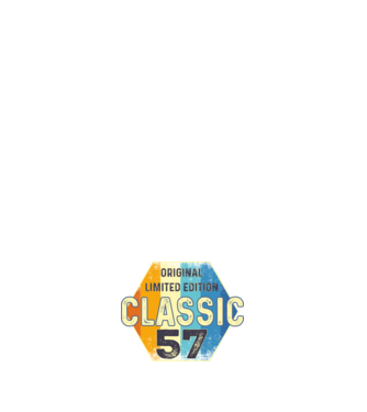 original classic limited edition embléma 57 éves születésnapra minta fehér pólón