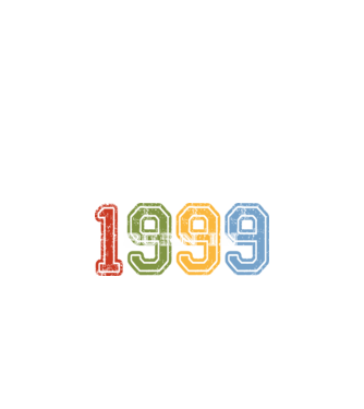born in 1999 születésnapi felirat minta fekete pólón