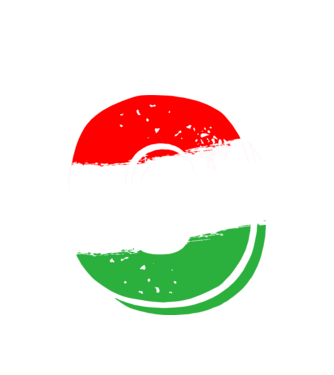 magyar trikolor, piros fehér zöld szám 0 minta fehér pólón
